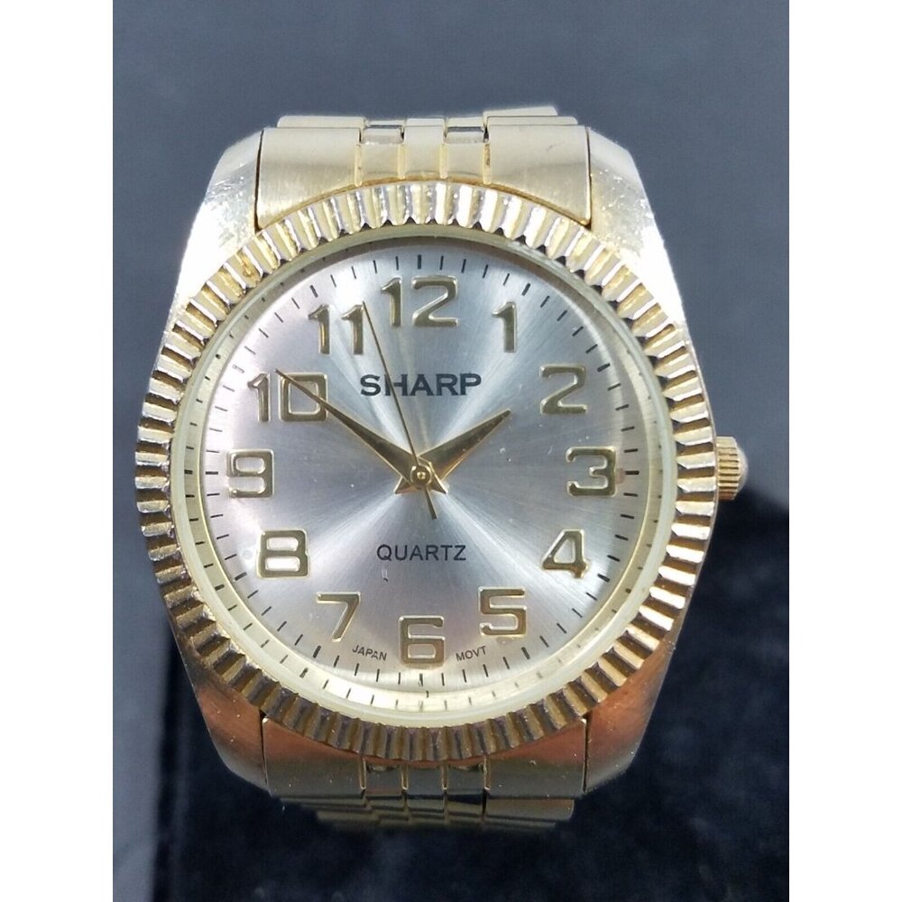 Sharp Steel and Gold Tone Men's Watch New Battery